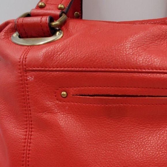 B. Makowsky Cherry Red Nantucket Satchel - Picture 13 of 15